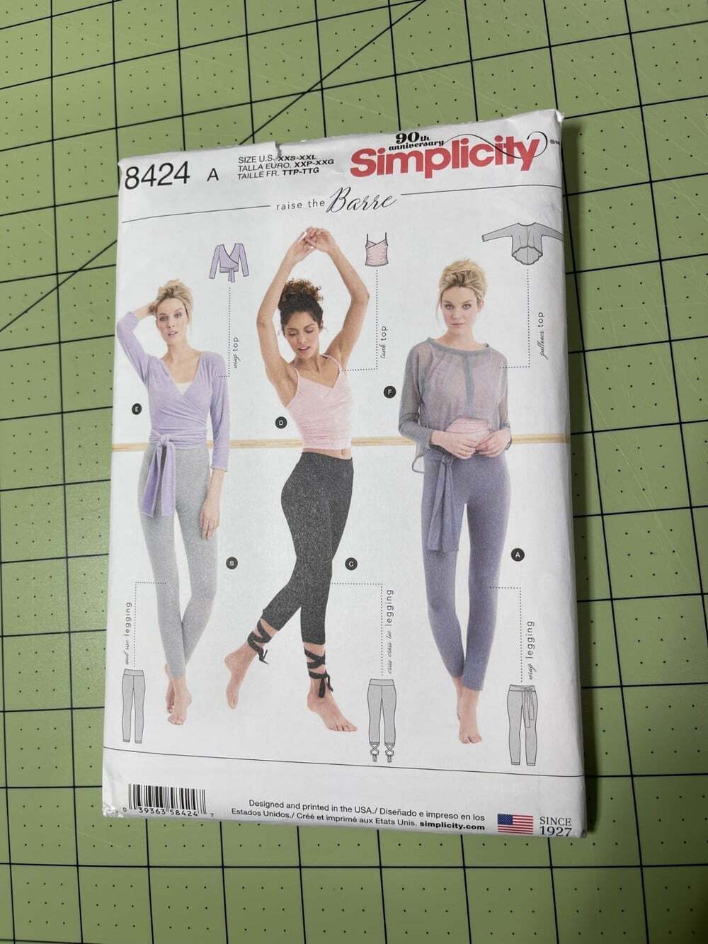 Pattern - Simplicity 8424 - Misses Leggings Tops - A (XXS-XXL) New Uncut
